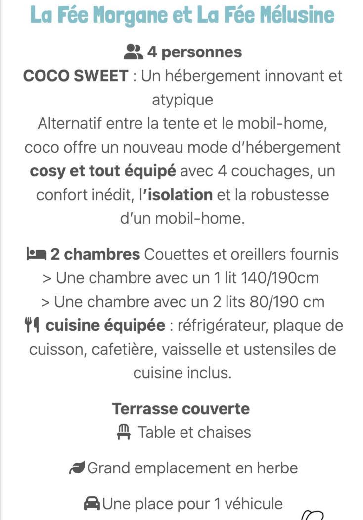 Camping Le Val Aux Fees - Broceliande Concoret エクステリア 写真